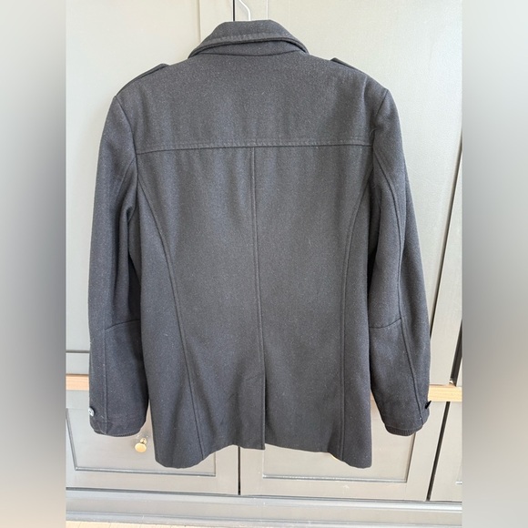 Jack & Jones Men's Wool Black Peacoat • L - Picture 4 of 4